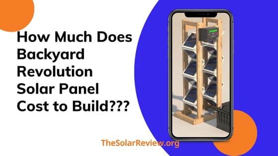 How much does Backyard solar panel costs?