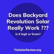 Backyard Revolution Solar Panel really work