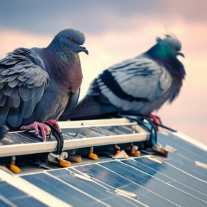 The cost to pigeon proofing solar panels